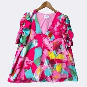 Adrienne top blouse shirt size L